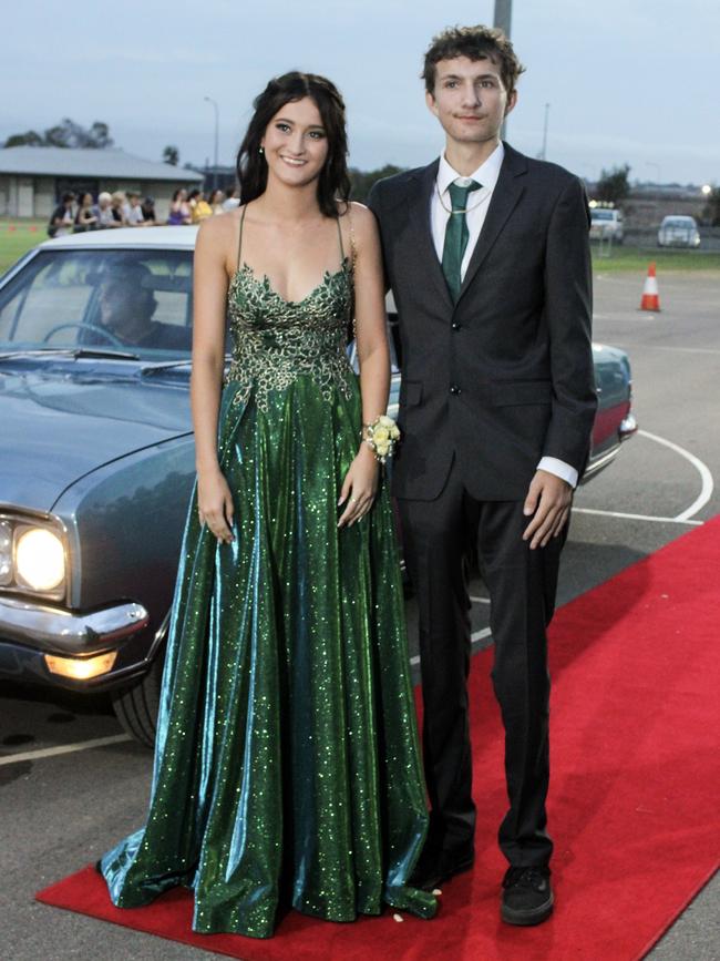 Chloe-Jae Coulton and David Smith at the 2023 Kepnock State High School formal.