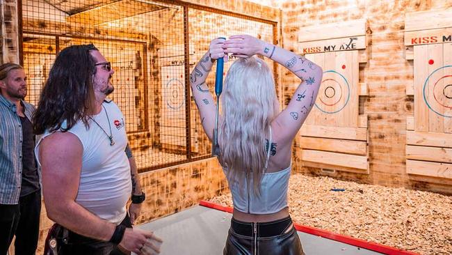 Lessons in axe throwing are provided. Picture: Supplied