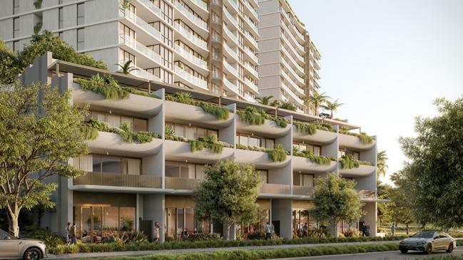 Artist impressions of the SOL by Walker residential project for the Maroochydore CBD. Photo: Walker Corporation