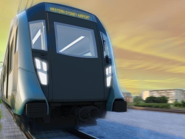 An artist’s impression of Western Sydney’s Metro.