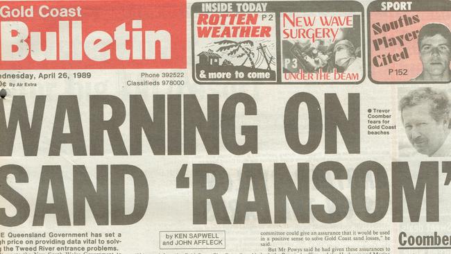 Gold Coast History: Gold Coast Bulletin 1989, April 26. Front page.