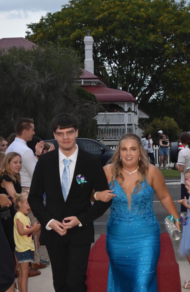 Shontai Saunders and Kyah Whitecross at the 2024 Warwick State High School formal. November 15, 2024.