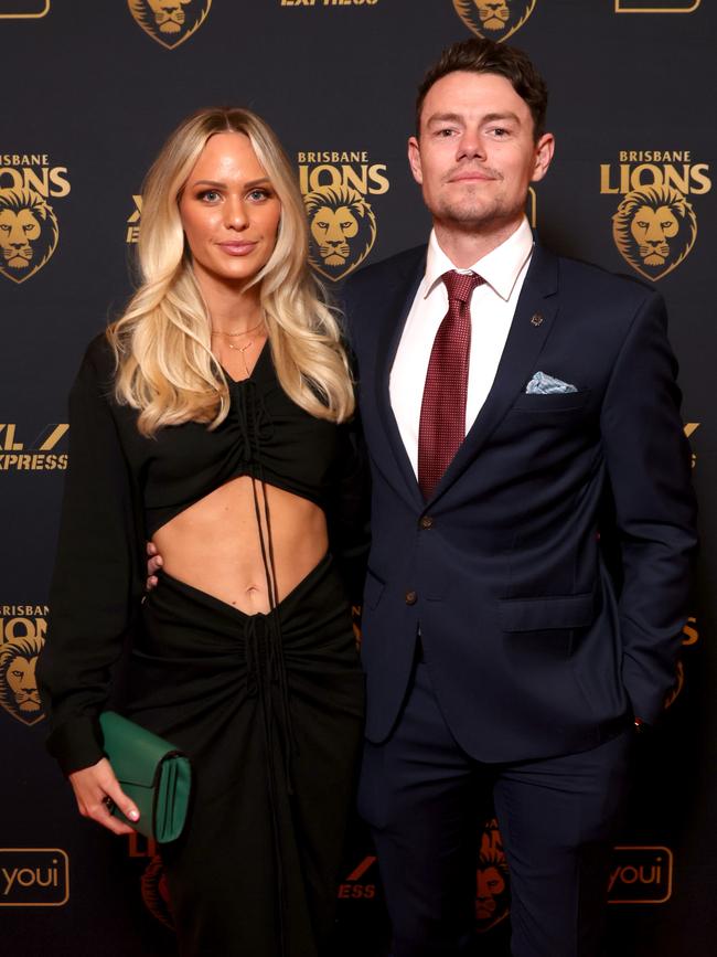 Jules and Lachie Neale at the Brisbane Lions AFL awards night. Photo Steve Pohlner.