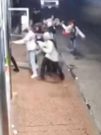 On Bourbon St, people led as the car (above) approached. Picture: BBC.