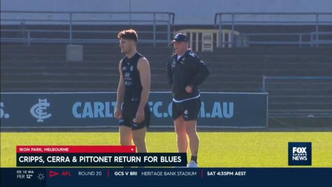 Patrick Cripps good to go for Collingwood clash