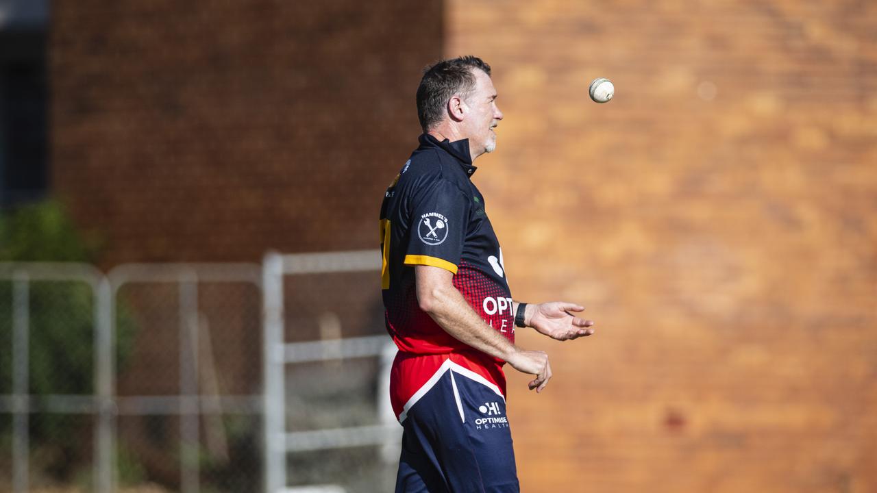 John Cook prepares to bowl for Metropolitan-Easts White against Western Districts Warriors in round 3 B-grade One Day Toowoomba Cricket at Harristown State High School oval, Saturday, October 19, 2024. Picture: Kevin Farmer