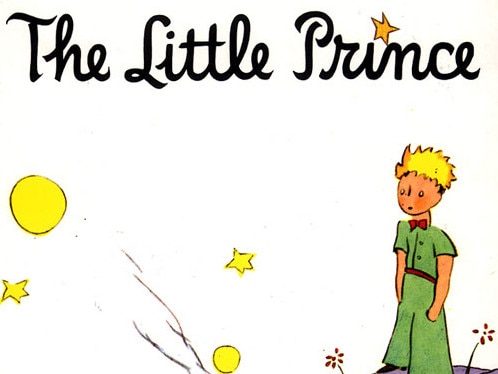 A detail of the cover of The Little Prince by Antoine de Saint-Exupery.