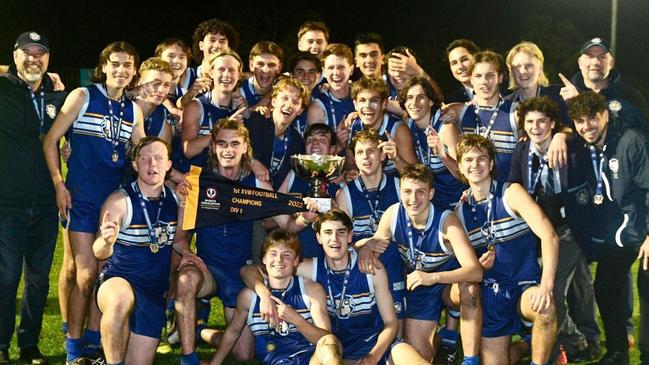 Sacred Heart College has won the 2022 First XVIII football premiership over Prince Alfred College. Picture: Sports Association Adelaide Schools