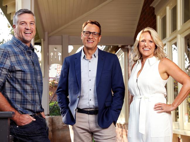 The Selling Houses Australia team Dennis Scott (l to r), Andrew Winter and Wendy Moore. Picture: Tim Hunter