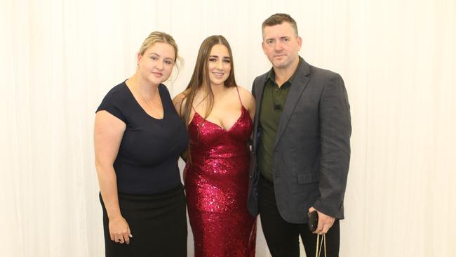 Michelle, Tahlia and Tim at Range for the Year 12 formal.