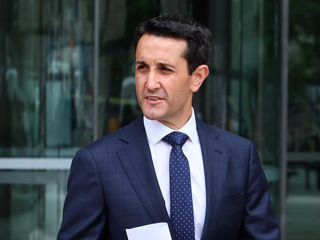 BRISBANE, AUSTRALIA - NewsWire Photos OCTOBER 27, 2024: LNP leader David Crisafulli outside 1 William Street in Brisbane. Picture: NewsWire/Tertius Pickard