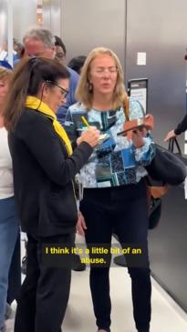 Budget airline worker loses it at passenger