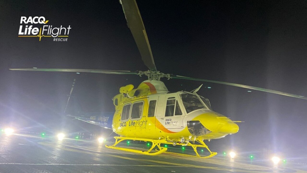 The Bundaberg bases RACQ Lifeflight helicopter came to the aid of a woman who fell off a horse.