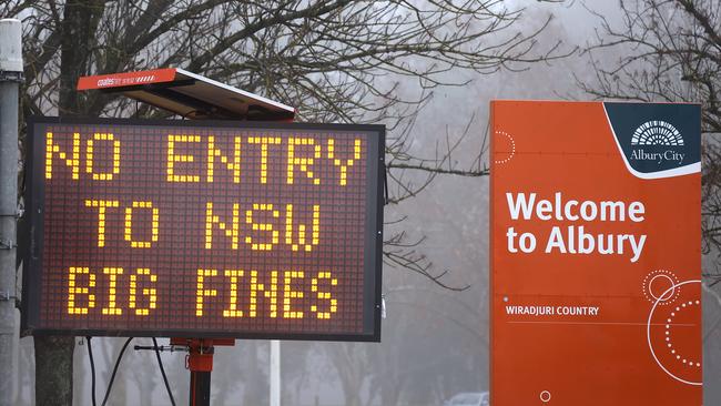 NSW shut its border to Victoria on July 7 — the first time in 100 years the border between the two states has been closed. Picture: Getty