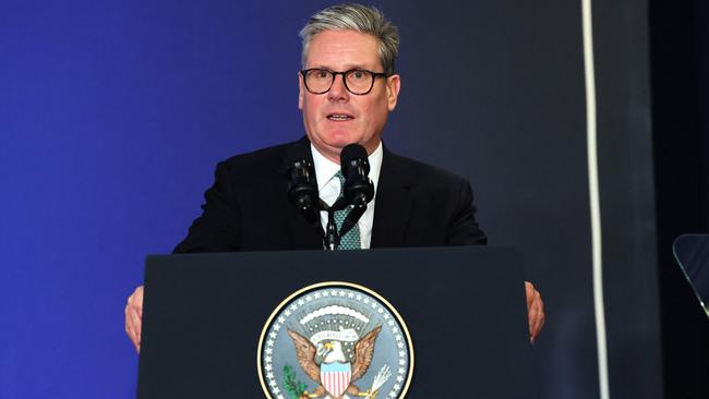 Keir Starmer speaks at the UN in New York. Picture: Getty Images via AFP.