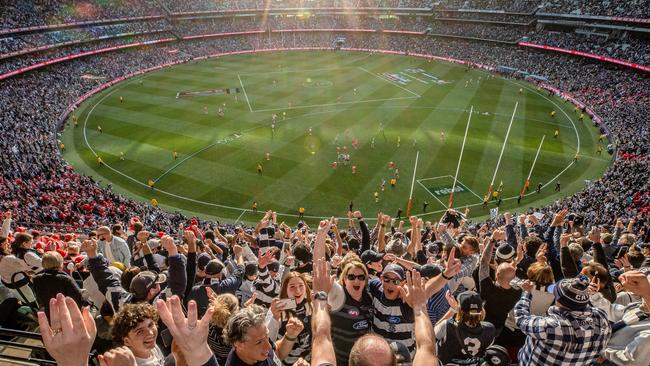 It’s been reported that the referendum date was picked to take advantage of an extravaganza of pro-Voice messaging at the AFL Grand Final. Picture: Jason Edwards