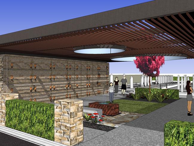 Artist's impression of the $2 million mausoleum under construction at the Cheltenham Cemetery