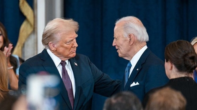 Donald Trump with Joe Biden in January. Picture: Kenny Holston/Press Pool/WSJ