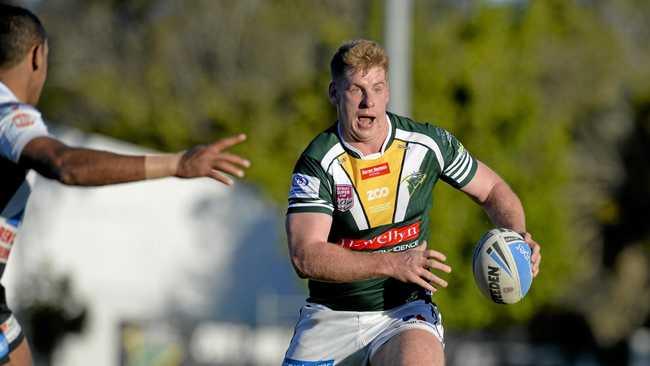 LOOK OUT: Ipswich Jets powerhouse Mitch Carpenter makes a run during last Saturday's Intrust Super Cup win over Tweed at the North Ipswich Reserve. Picture: Cordell Richardson