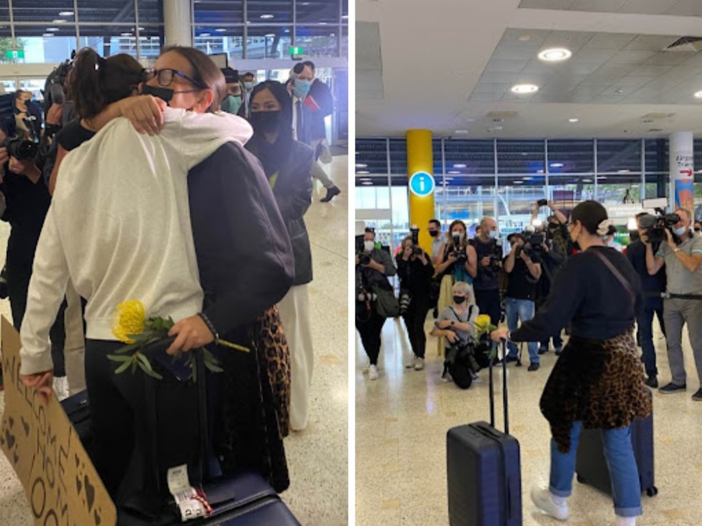 Carly was thrilled to be finally back on home soil. Picture: Vanessa Brown