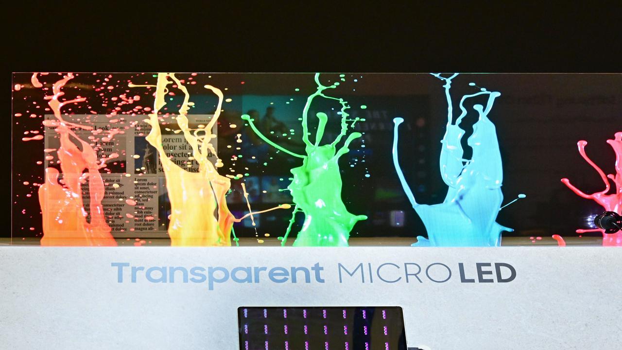 Samsung's transparent Micro LED TV concept.