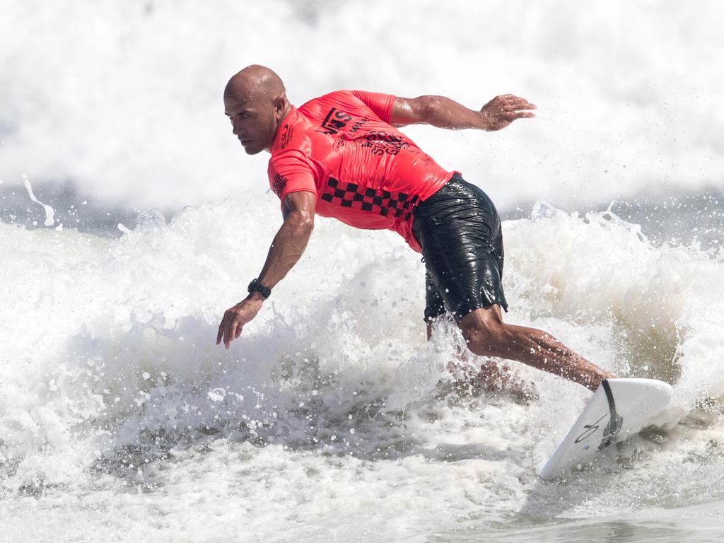 Kelly Slater is as deadly on social media as he is on the waves. Picture: Behrouz Mehri/AFP