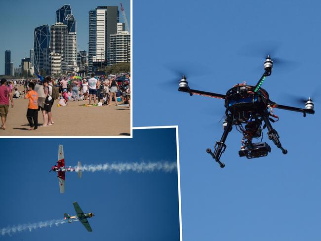 flying drone with camera on the sky