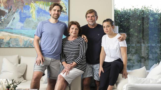 The Turner family, Graham and Jude with daughter Jo and son Matt. Picture: Mark Cranitch