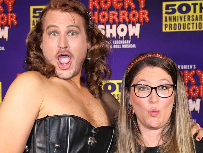 Tyron Gallaher and Gigi Bamborough at the Rocky Horror Show 50th Anniversary Production at The Star Gold Coast. Picture, Portia Large.