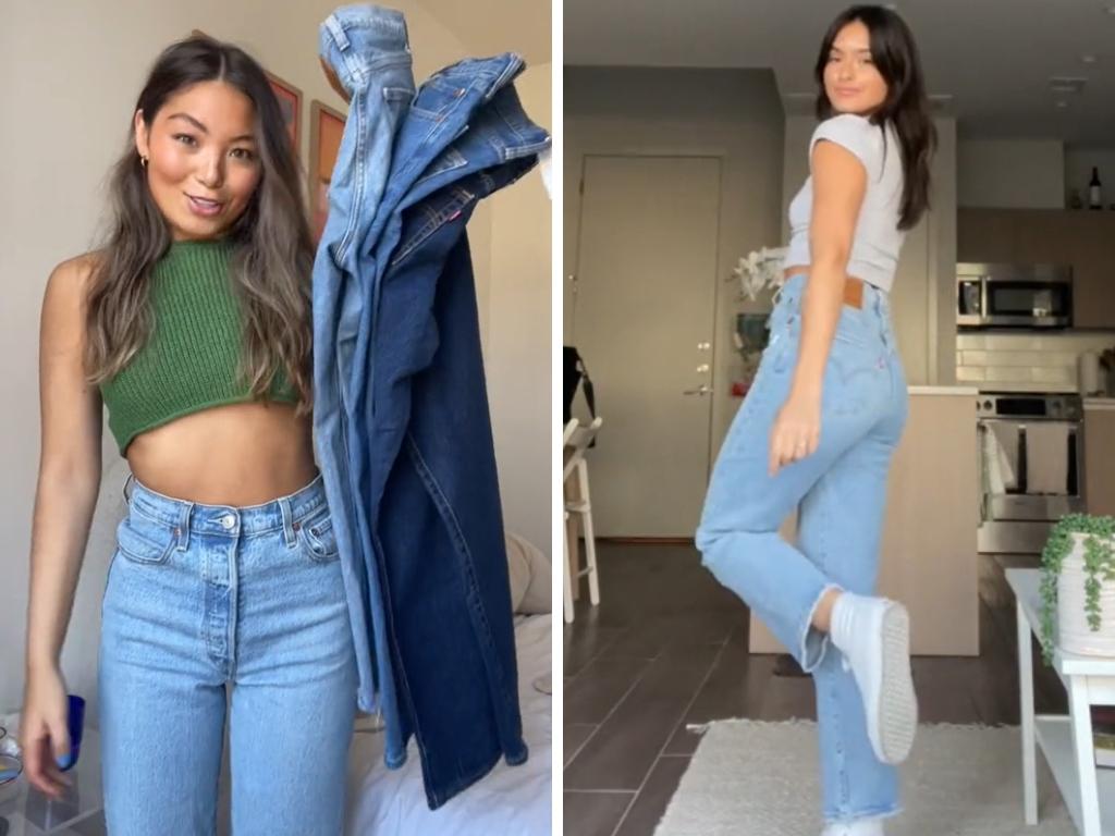 You can expect the Levi's Ribcage Straight Ankle Jeans to go on sale this Black Friday. Picture: TikTok/@sophiappauline. @nataliebarbu.