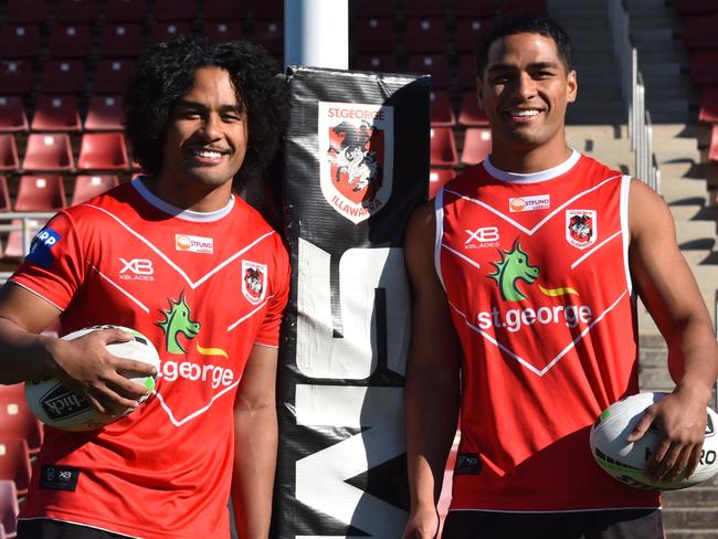 NRL St George Illawarra,  has identical twins Max (left) and Mat Feagai. SUPPLIED