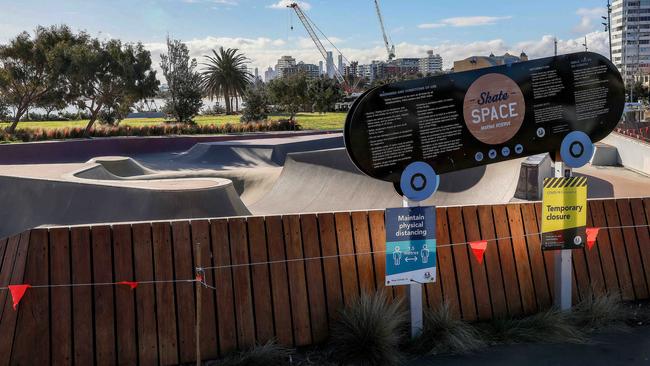 How can Victorians forgive all skateparks and playgrounds being closed? Picture: Ian Currie