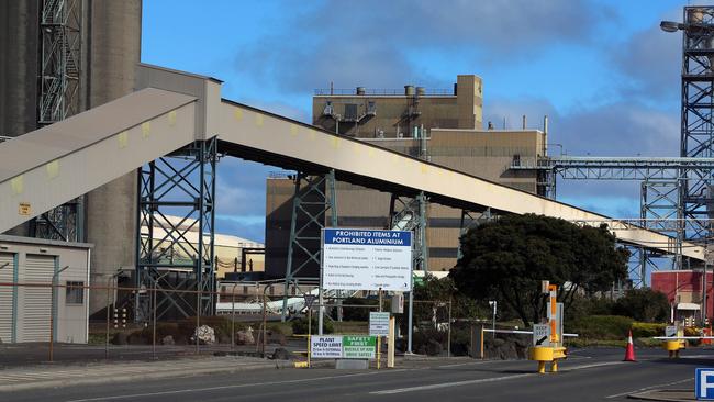 Alcoa’s aluminium smelter in Portland, Victoria. Picture: Aaron Francis