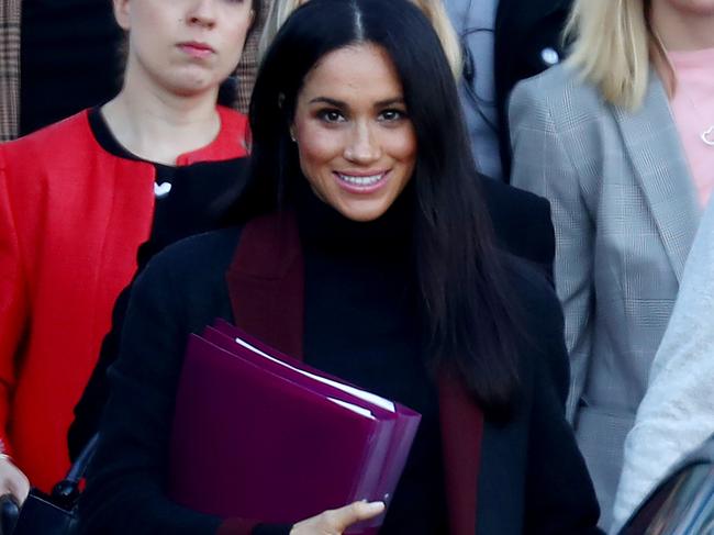 Meghan dazzled Sydney today with her megawatt smile. Picture: Hollie Adams