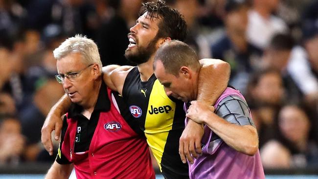 Rance’s season was ruined by a knee injury against Carlton in Round 1. Picture: AFL Photos/Getty Images