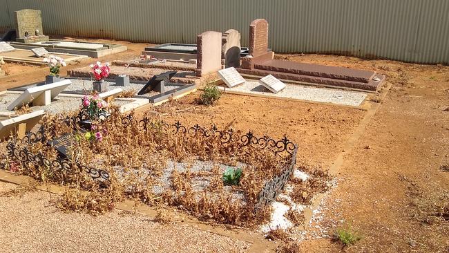 A grave overrun with weeds at North Brighton Cemetery. Photo: Supplied