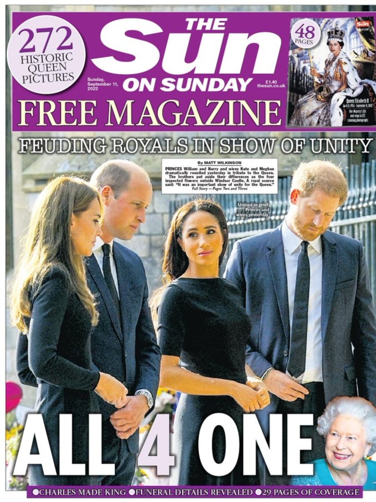 The ‘Fab Four’ dominated paper front pages.