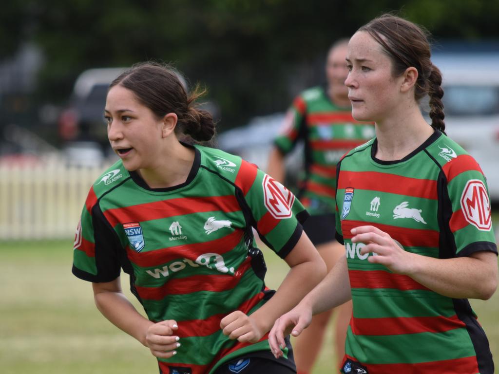 Anahera Paekau (left) and Georgie Coote. Picture: Sean Teuma. Tarsha Gale Cup