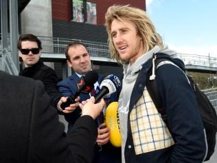 Banned Essendon players are allowed back at the club from Wednesday. Dyson Heppell returns to Essendon Football Club. Picture: Kylie Else