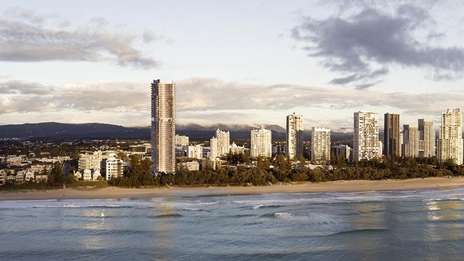 The tower on the skyline.