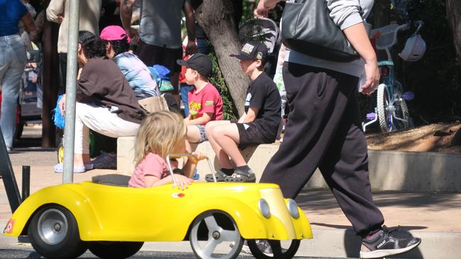 Cars of all sizes with drivers of all ages snaked town the Todd Mall for the muster.