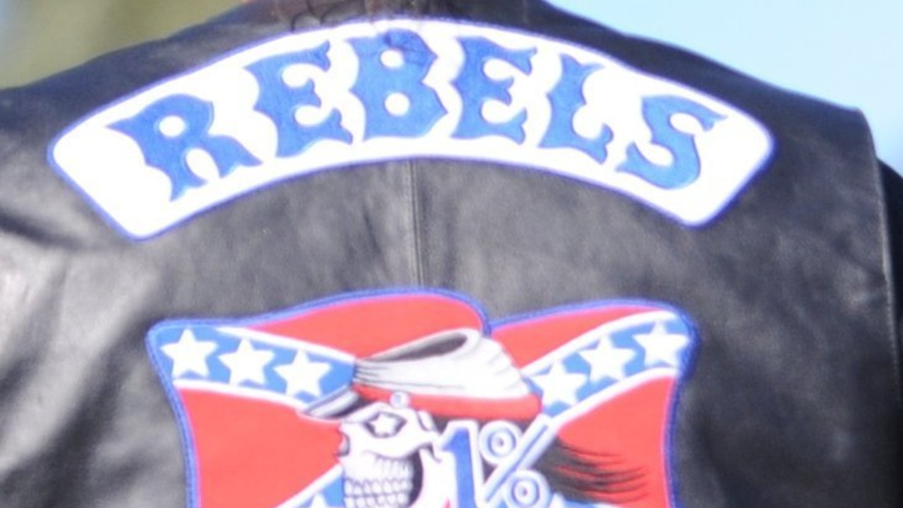 Rebels Bikie gang. Photo Chris McCormack / Sunshine Coast Daily