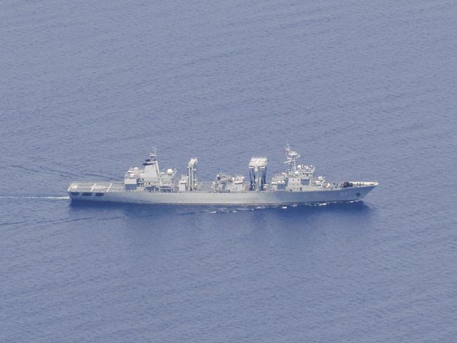 Chinese warships were spotted in the Tasman Sea. Picture: Australian Defence Force