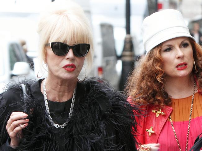 Actors Joanna Lumley (L) and Jennifer Saunders in a scene from TV show 'Absolutely Fabulous'. Pic BBC.