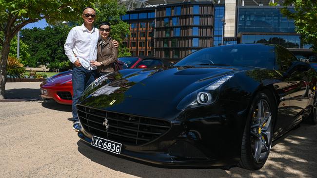 National Ferrari Owners club meet at Adelaide Oval. Photo: Naomi Jellicoe