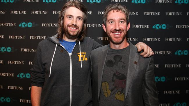 Atlassian co-founders Mike Cannon-Brookes and Scott Farquhar have topped the young rich list yet again. Picture: Kelly Sullivan