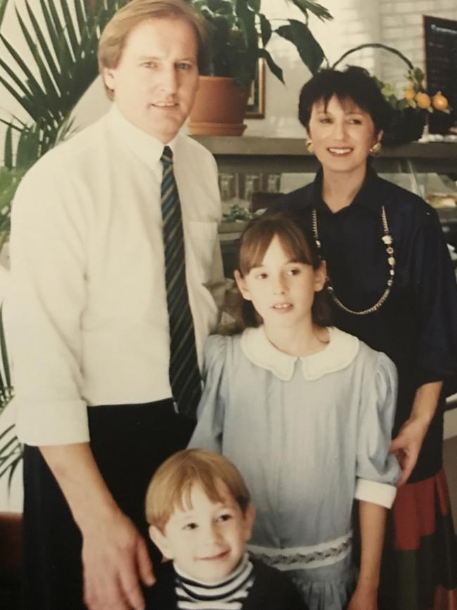 Peter and Mary Willes with children Jean-Paul and Lara in 1990, the year the couple opened Willes Fine Foods. Picture: Supplied