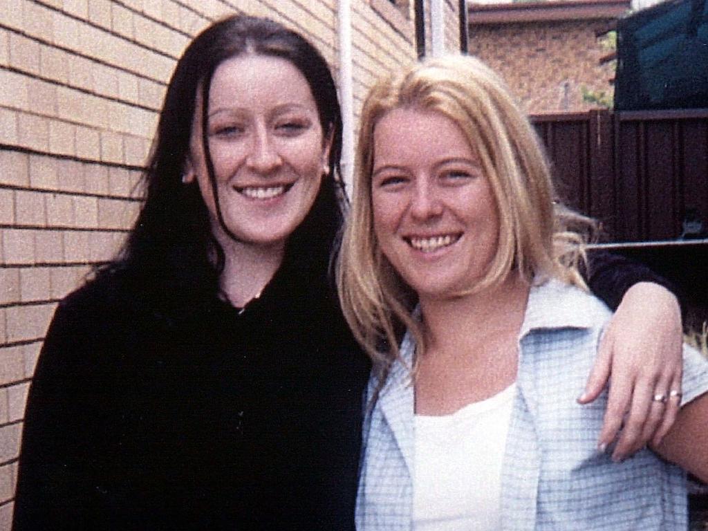 Kristi Childs with sister Rachelle, who was murdered in June 2001.