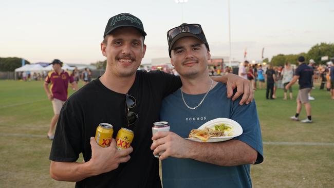 Tye Pearce and Raymond Norman at the Sunshine Coast Stadium in Bokarina on Sunday, February 12, 2023. Picture: Katrina Lezaic