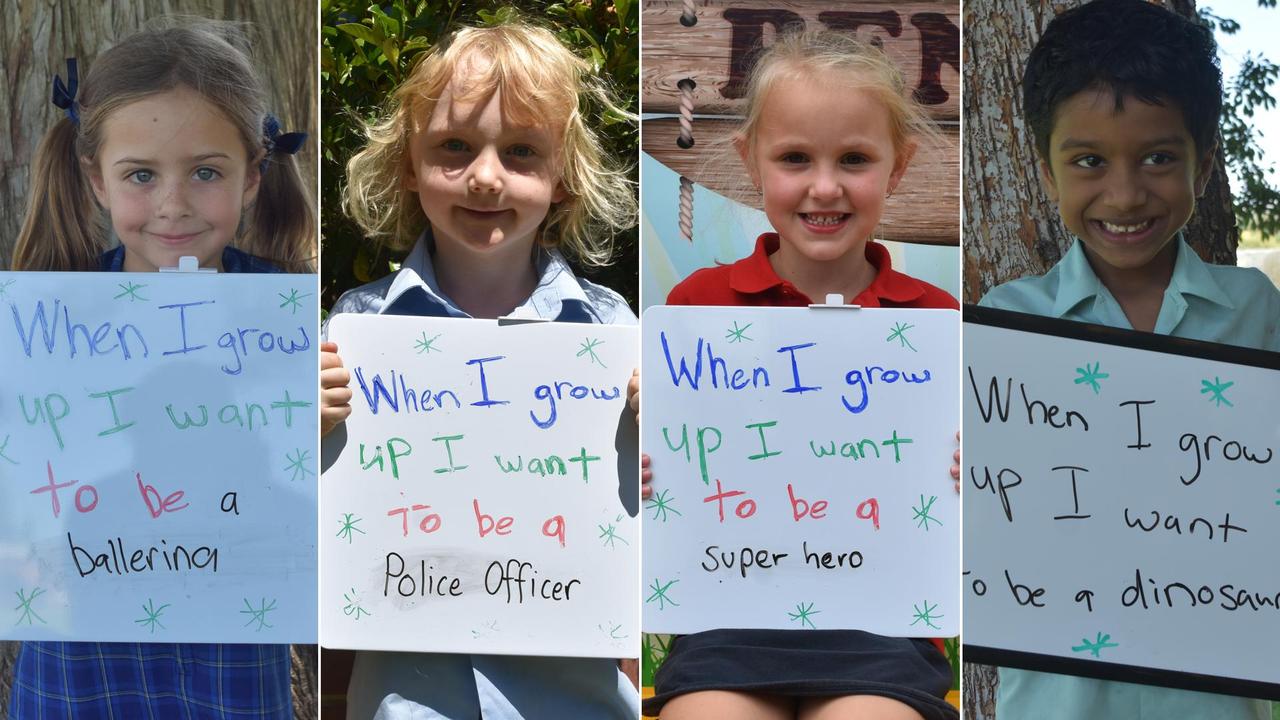 From dinosaurs to superheroes, kindergarten students from several Wagga schools have said what they want to be when they grow up in their first year of school. Picture: Sam Turner